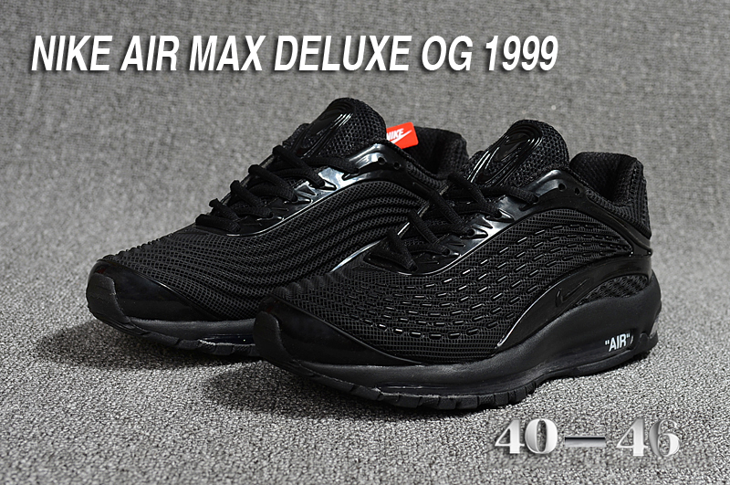 Nike Air Max Deluxe OG 1999 All Black Shoes - Click Image to Close